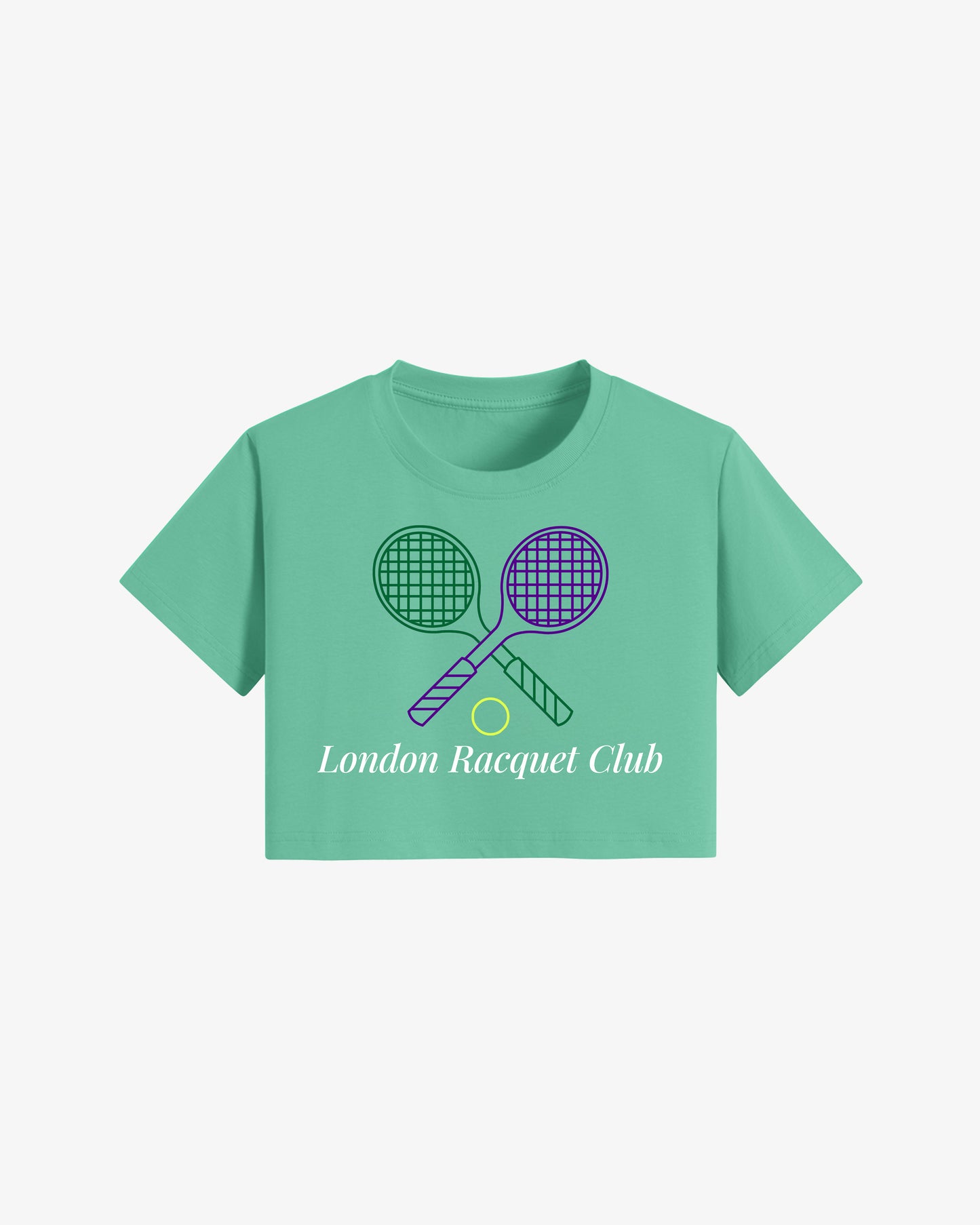 London Racquet Club Wimbledon Crop Top - Turquoise
